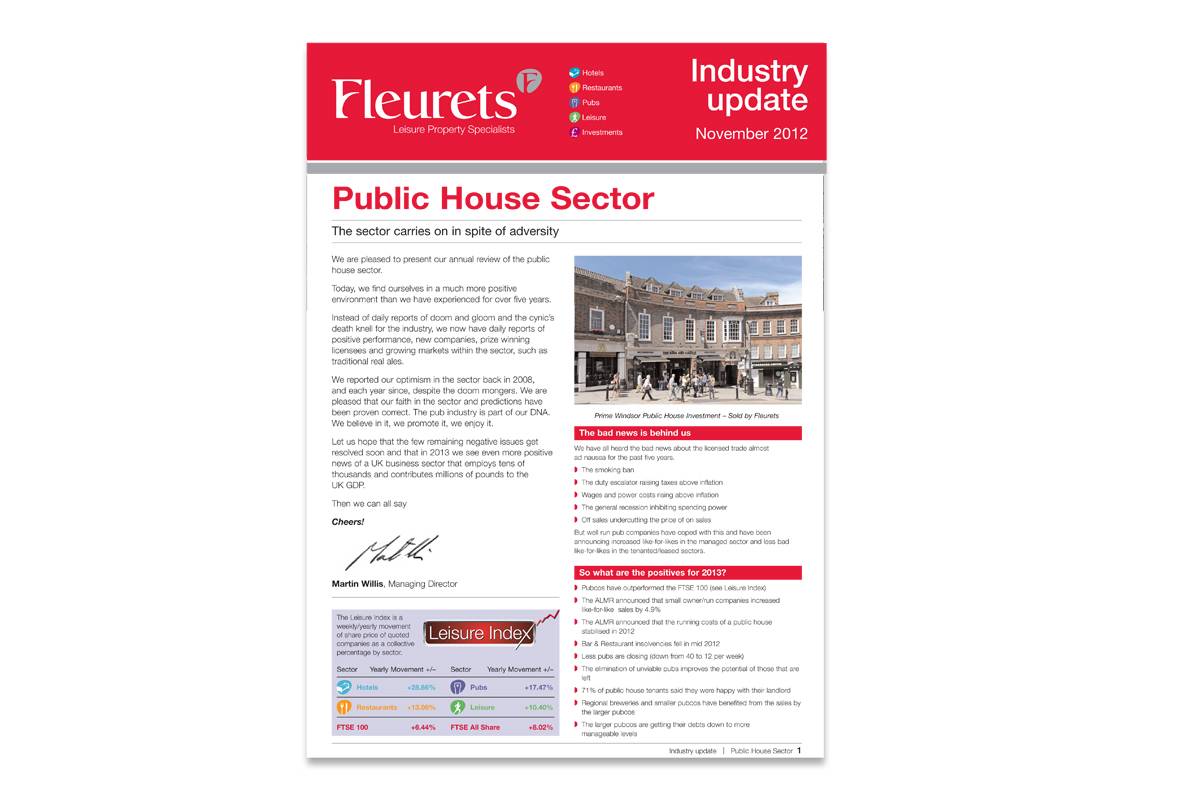 Industry Update - Public House Sector 2012
